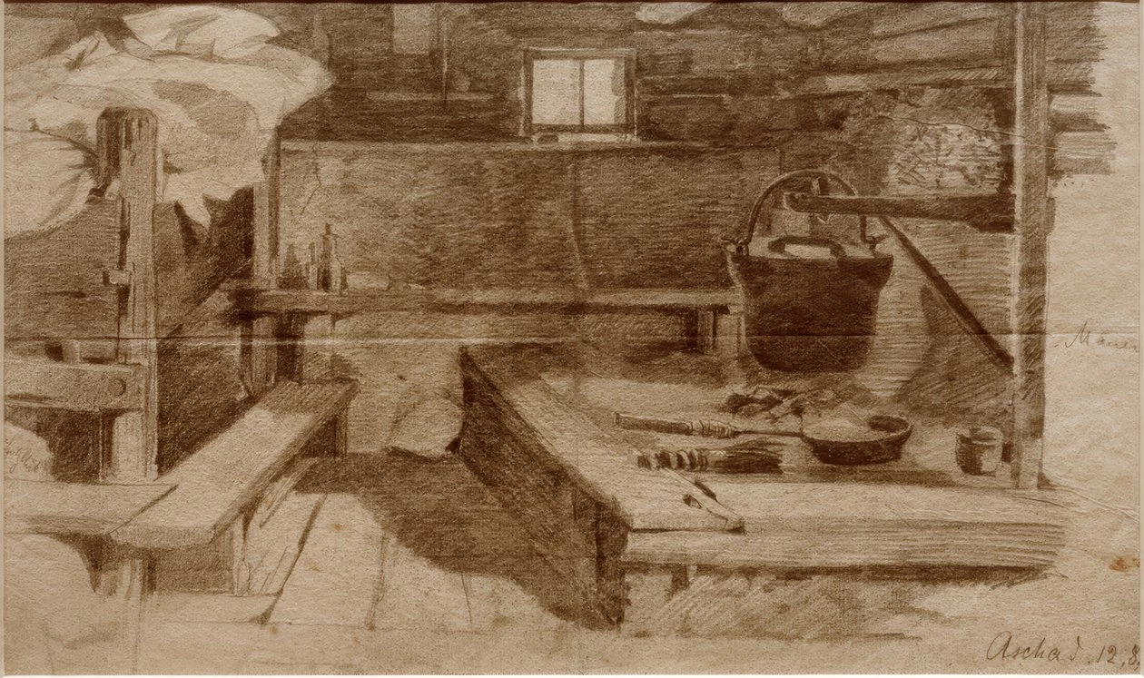 Interno di un salotto di fattoria
